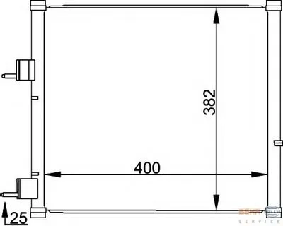 Конденсатор, кондиционер BEHR HELLA SERVICE HELLA купить