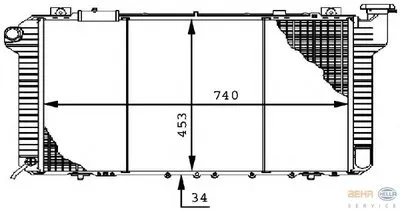 Радиатор, охлаждение двигателя BEHR HELLA SERVICE HELLA купить