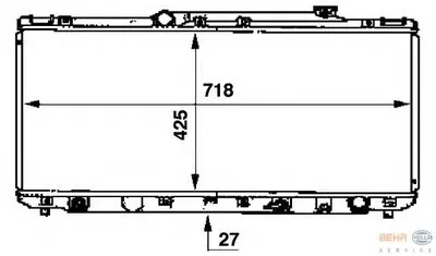 Радиатор, охлаждение двигателя BEHR HELLA SERVICE HELLA купить