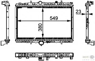Радиатор, охлаждение двигателя BEHR HELLA SERVICE HELLA купить