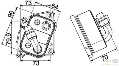 масляный радиатор, двигательное масло BEHR HELLA SERVICE HELLA купить