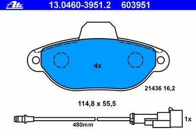 Комплект тормозных колодок, дисковый тормоз ATE купить
