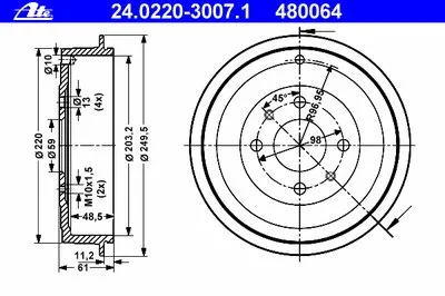 Тормозной барабан ATE купить