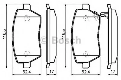 Комплект тормозных колодок, дисковый тормоз BOSCH купить