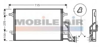 Конденсатор, кондиционер VAN WEZEL купить