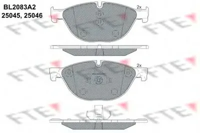 Комплект тормозных колодок, дисковый тормоз FTE купить