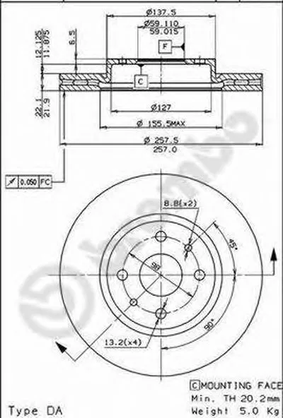 Тормозной диск COATED DISC LINE BREMBO купить