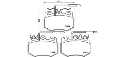 Комплект тормозных колодок, дисковый тормоз BREMBO купить