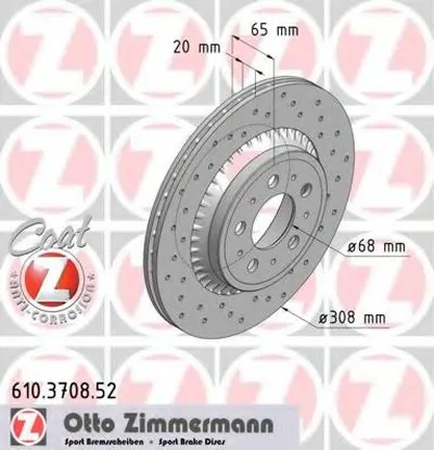 Тормозной диск SPORT BRAKE DISC COAT Z ZIMMERMANN купить
