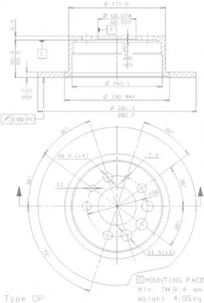 Тормозной диск AP METZGER купить