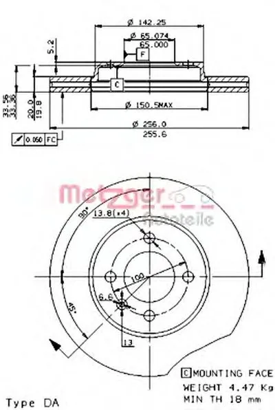 Тормозной диск AP METZGER купить