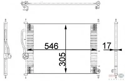 Конденсатор, кондиционер BEHR HELLA SERVICE купить