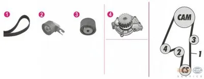 Водяной насос + комплект зубчатого ремня BEHR HELLA SERVICE купить