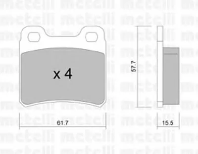 Комплект тормозных колодок, дисковый тормоз METELLI купить