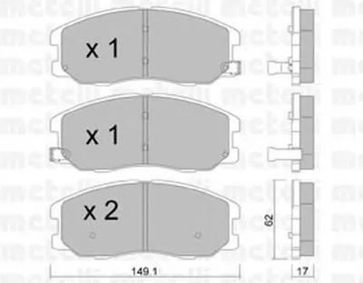 Комплект тормозных колодок, дисковый тормоз METELLI купить
