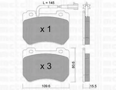 Комплект тормозных колодок, дисковый тормоз METELLI купить