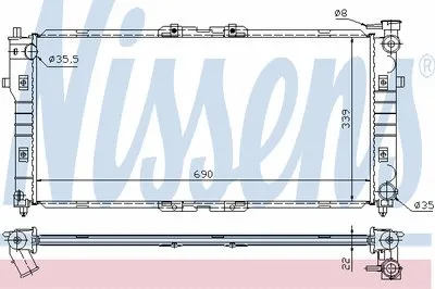 Радиатор, охлаждение двигателя NISSENS купить