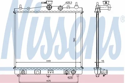 Радиатор, охлаждение двигателя NISSENS купить