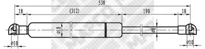 Газовая пружина, капот MAPCO купить