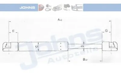 Газовая пружина, крышка багажник JOHNS купить