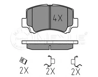 Комплект тормозных колодок, дисковый тормоз MEYLE купить