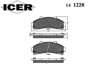 Комплект тормозных колодок, дисковый тормоз ICER купить