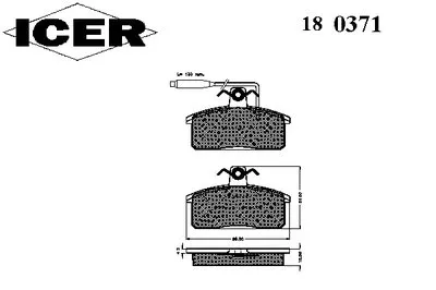 Комплект тормозных колодок, дисковый тормоз ICER купить