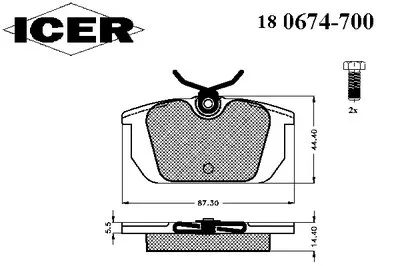Комплект тормозных колодок, дисковый тормоз ICER купить