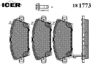 Комплект тормозных колодок, дисковый тормоз ICER купить