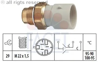 Термовыключатель, вентилятор радиатора FACET купить