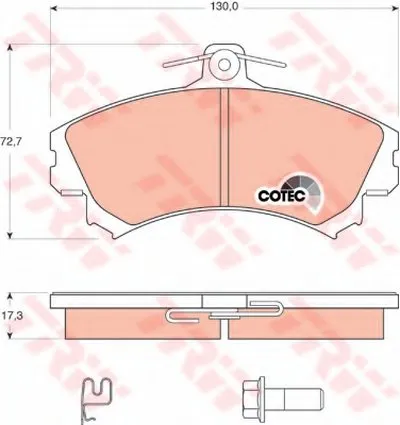 Комплект тормозных колодок, дисковый тормоз COTEC TRW купить