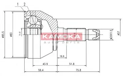 Шарнирный комплект, приводной вал KAMOKA KAMOKA купить