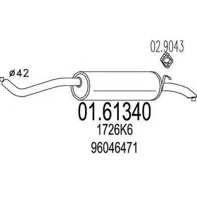 Глушитель выхлопных газов конечный MTS купить