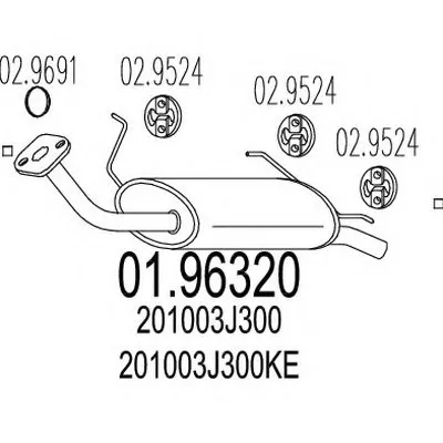 Глушитель выхлопных газов конечный MTS купить