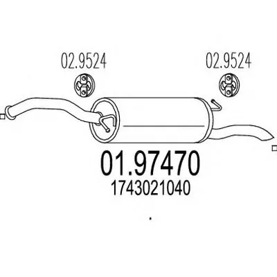 Глушитель выхлопных газов конечный MTS купить