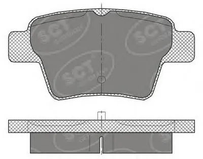 Комплект тормозных колодок, дисковый тормоз SCT Germany купить