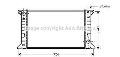 Радиатор, охлаждение двигателя AVA QUALITY COOLING купить