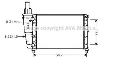 Радиатор, охлаждение двигателя AVA QUALITY COOLING купить