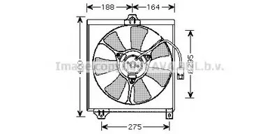 Вентилятор, охлаждение двигателя AVA QUALITY COOLING купить