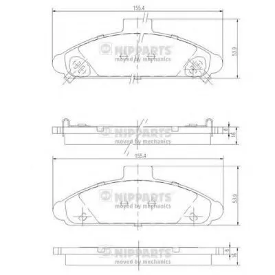 Комплект тормозных колодок, дисковый тормоз NIPPARTS купить