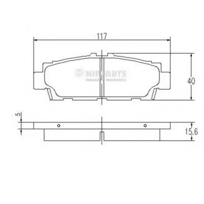 Комплект тормозных колодок, дисковый тормоз NIPPARTS купить