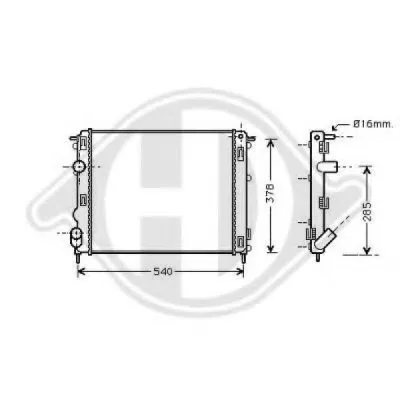 Радиатор, охлаждение двигателя DIEDERICHS купить