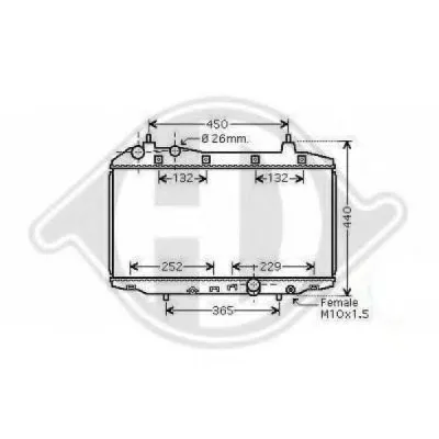 Радиатор, охлаждение двигателя DIEDERICHS купить