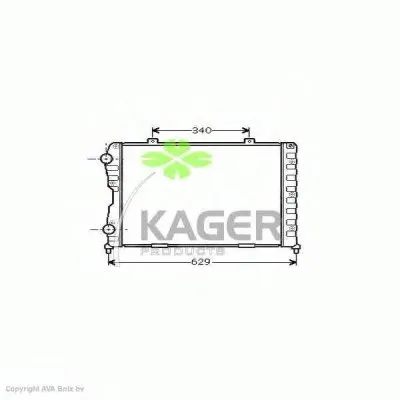 Радиатор, охлаждение двигателя KAGER купить