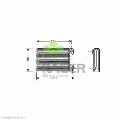 Теплообменник, отопление салона KAGER купить