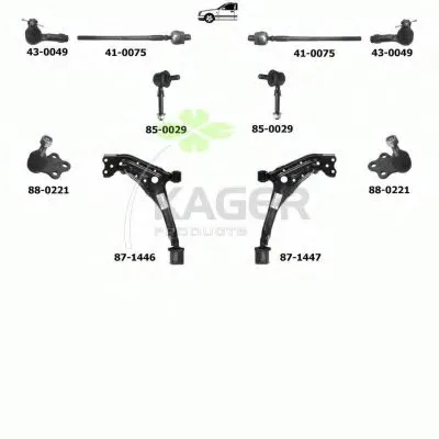 Подвеска колеса KAGER купить