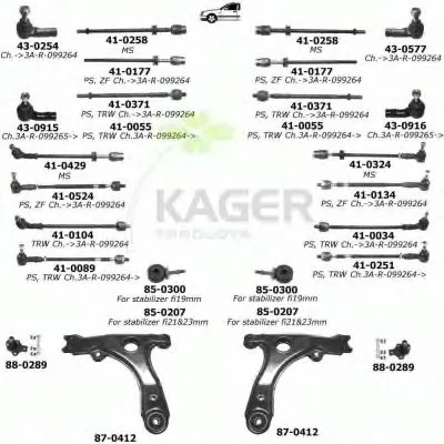 Подвеска колеса KAGER купить