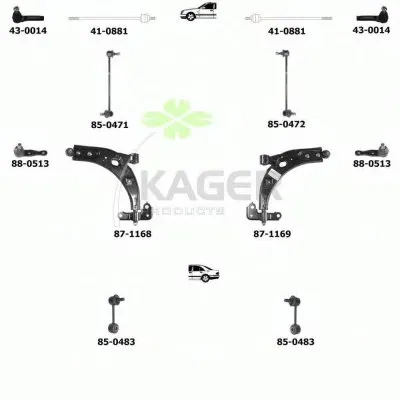 Подвеска колеса KAGER купить