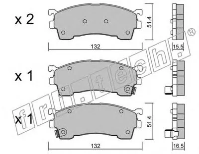 Комплект тормозных колодок, дисковый тормоз fri.tech. купить