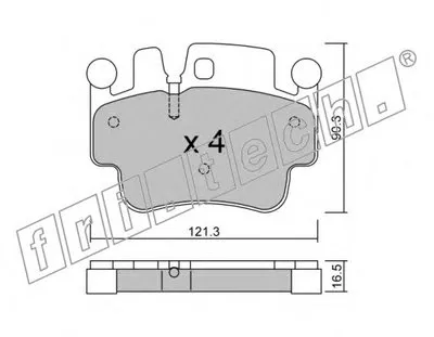 Комплект тормозных колодок, дисковый тормоз fri.tech. купить